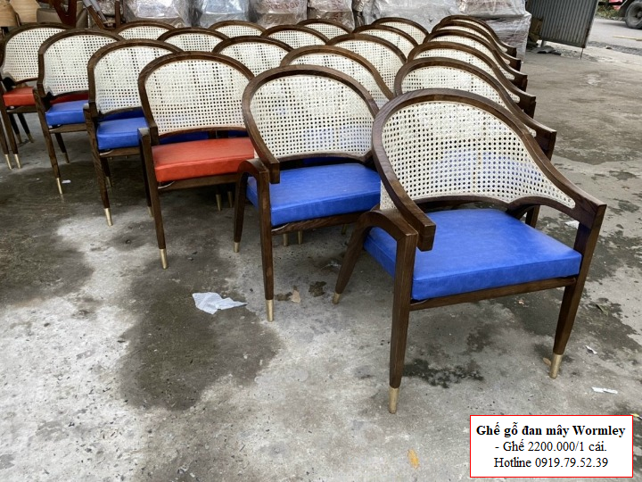 MS53-Ghế gỗ đan mây Wormley