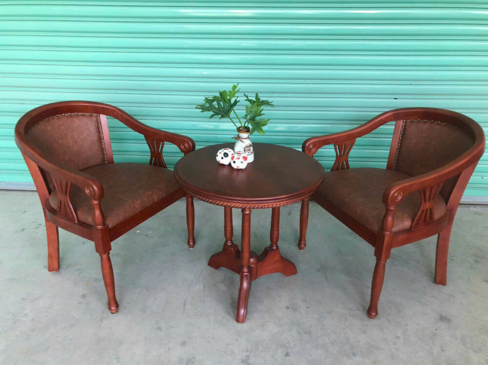 MS37-Bộ bàn ghế gỗ khách sạn