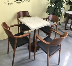 MS46-Ghế gỗ cafe Hiroshima tựa cao