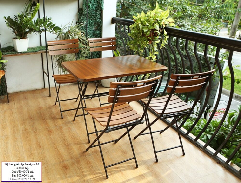 MS14-Bộ bàn ghế xếp fansipan 06