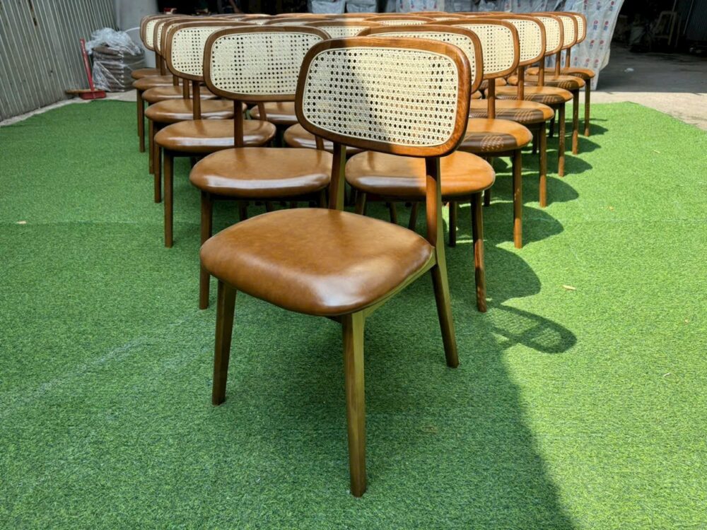 MS52-Ghế gỗ đan mây Secco