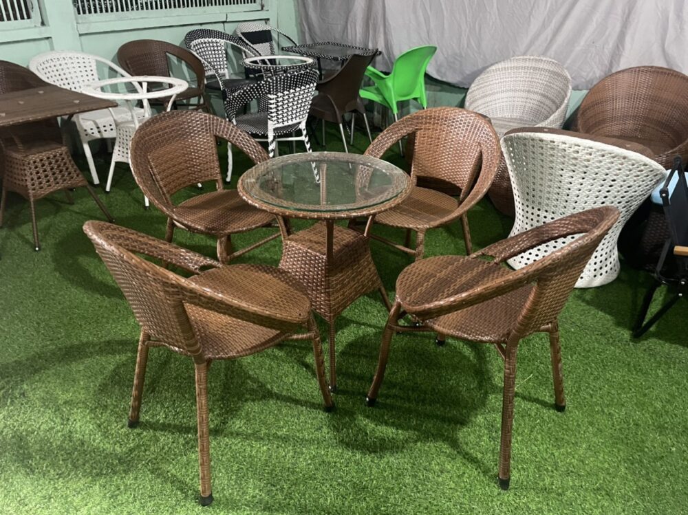MS82-Bàn ghế cafe nhựa giả mây 32