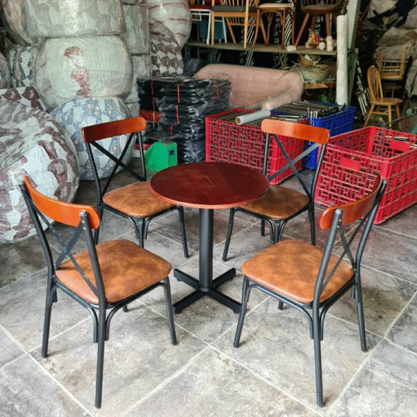 Bộ bàn ghế cafe chữ X