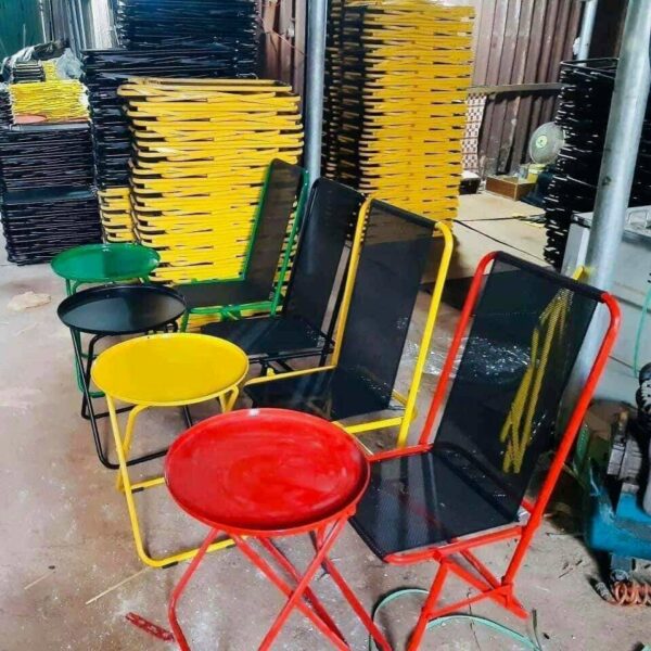 Ghế xếp lưới chân sắt